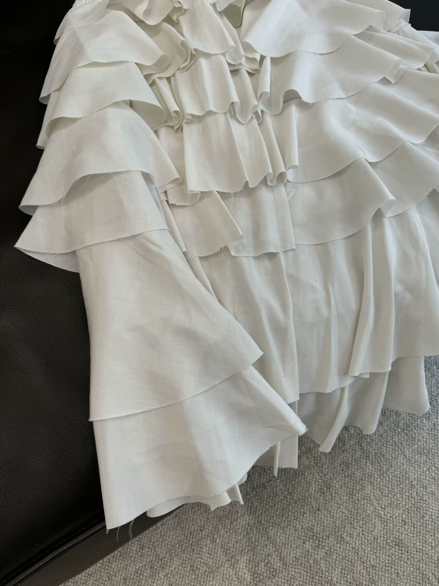 Women's new fashion casual layered decoration MIDI skirt