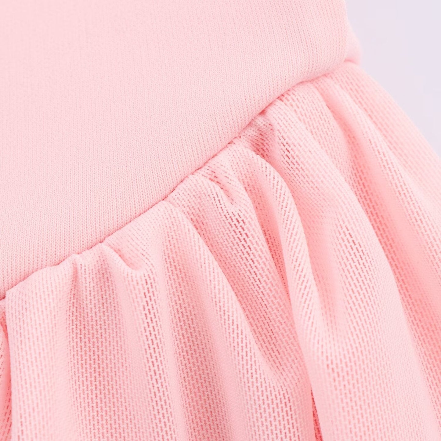 Women's New Fashion Sleeveless tulle Splicing Midi Dress