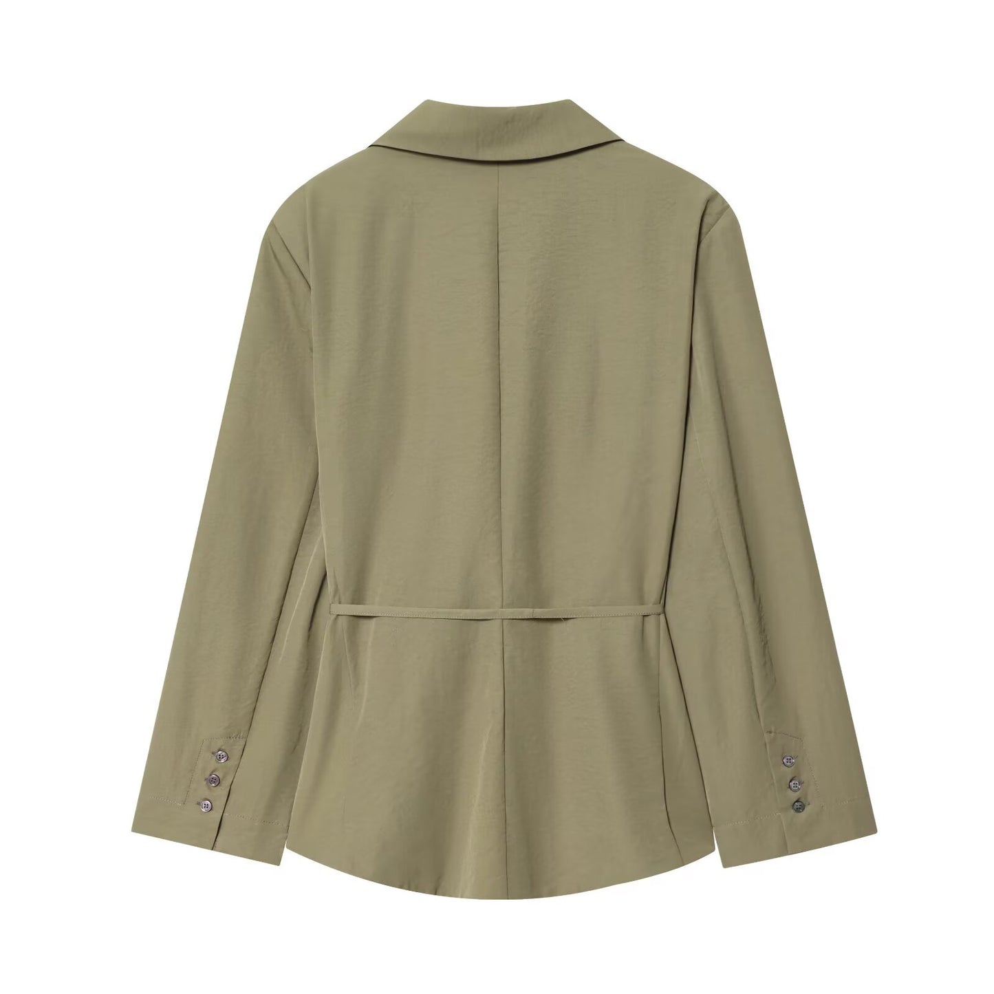 Women's new fashion with Belt loose lapel Button-up suit jacket+Pants suit