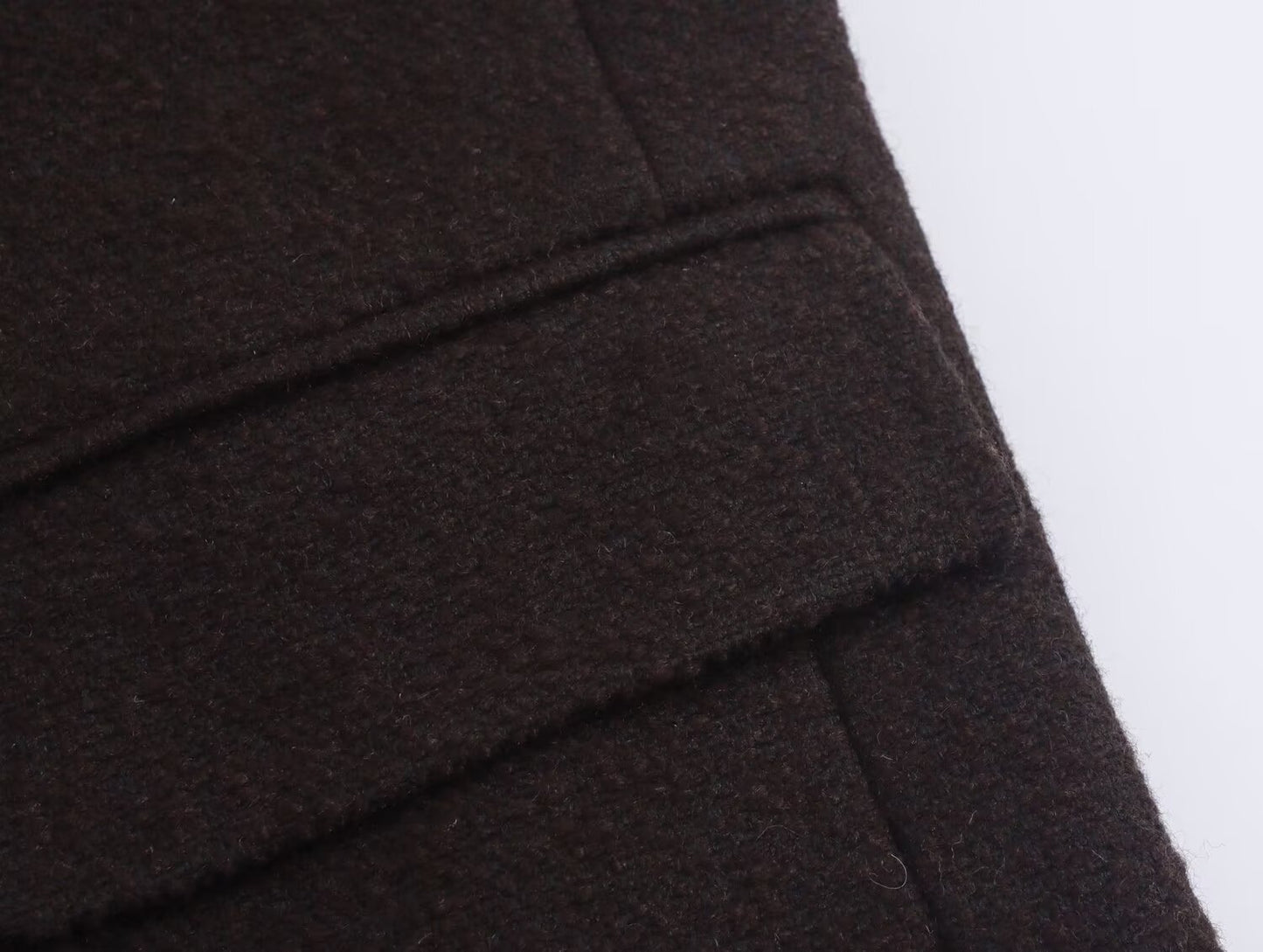 Women's autumn fashion short O Neck Button-up woolen coat