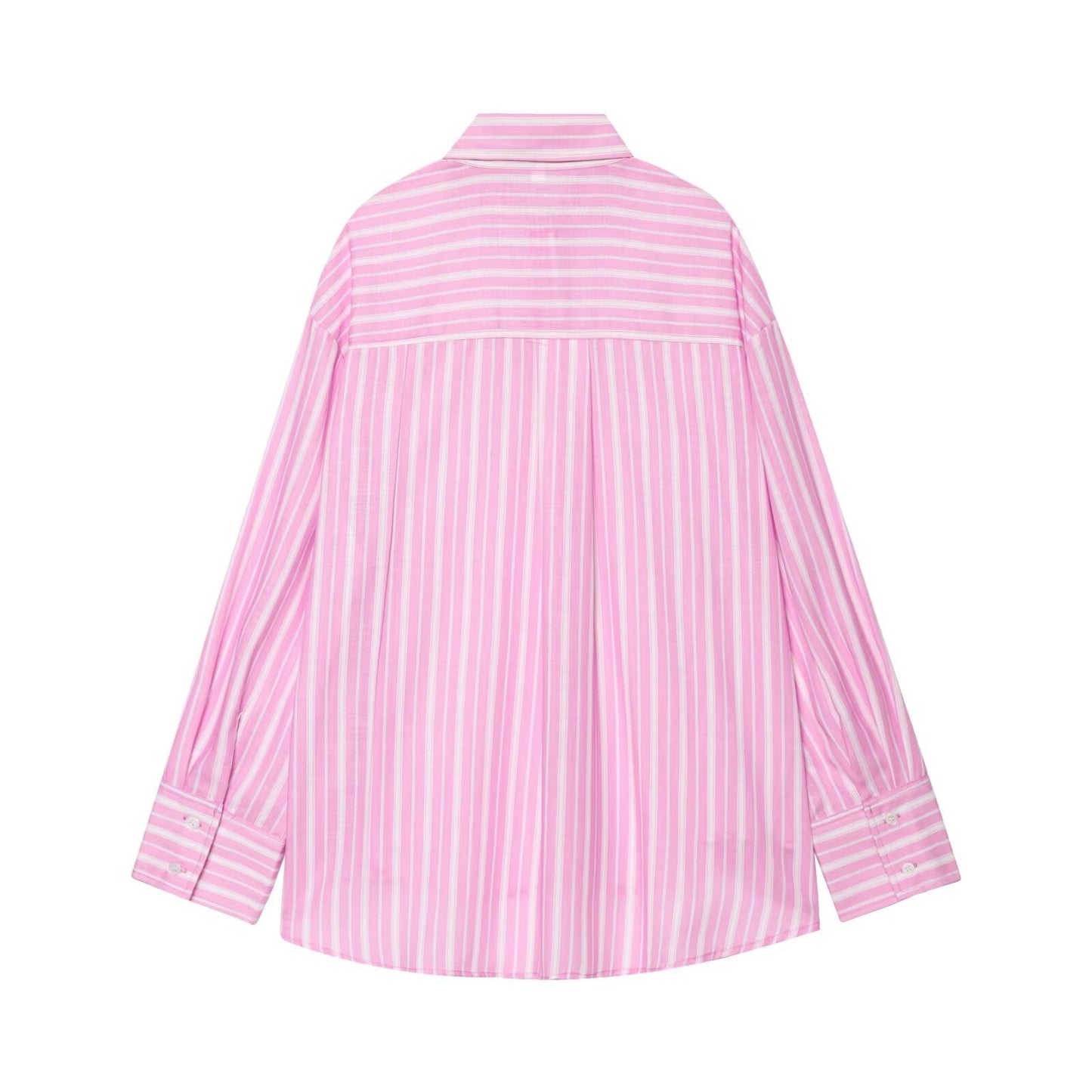 Women's new fashion loose single breasted long sleeved striped shirt+Shorts Women's suit