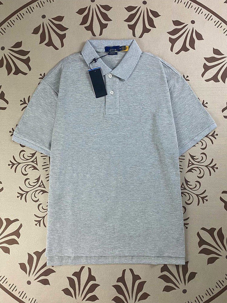 Men's and women's new Joker Couple style cotton beaded fabric embroidered POLO shirt