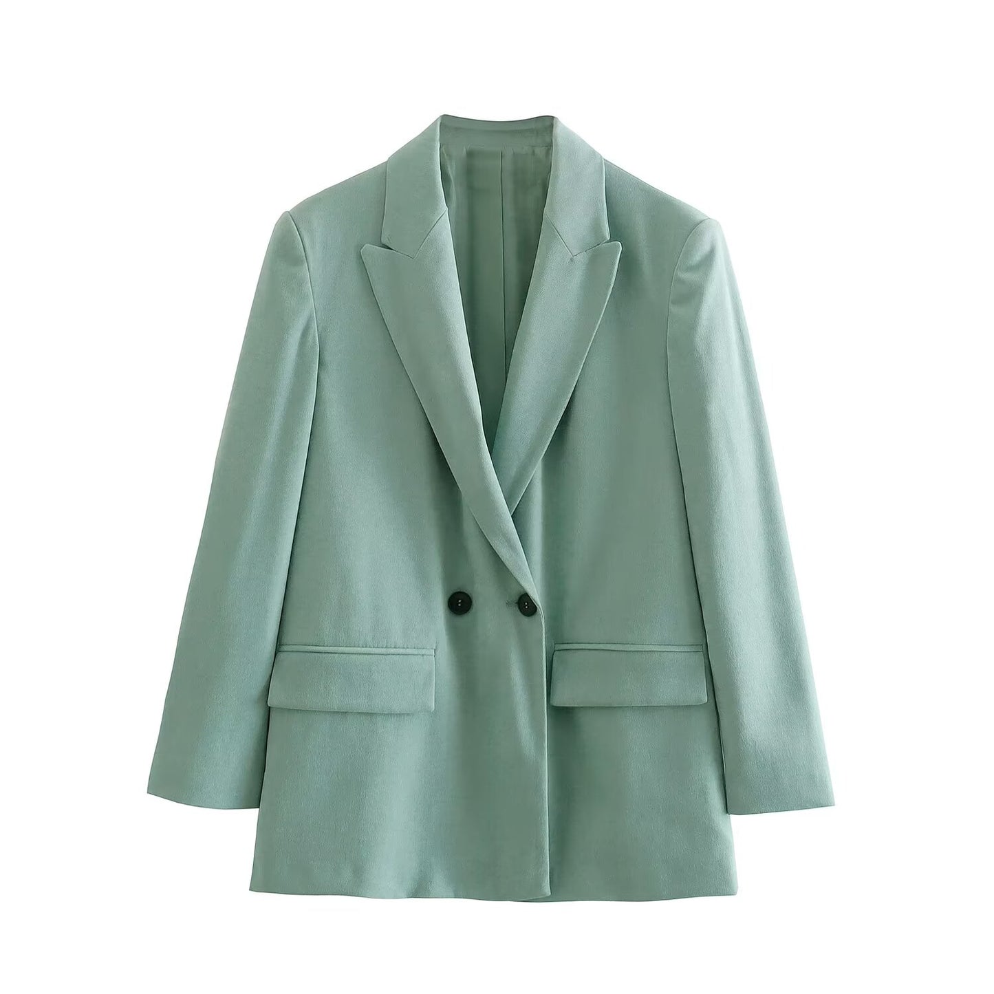 Women's new fashion loose double breasted lapel suit jacket