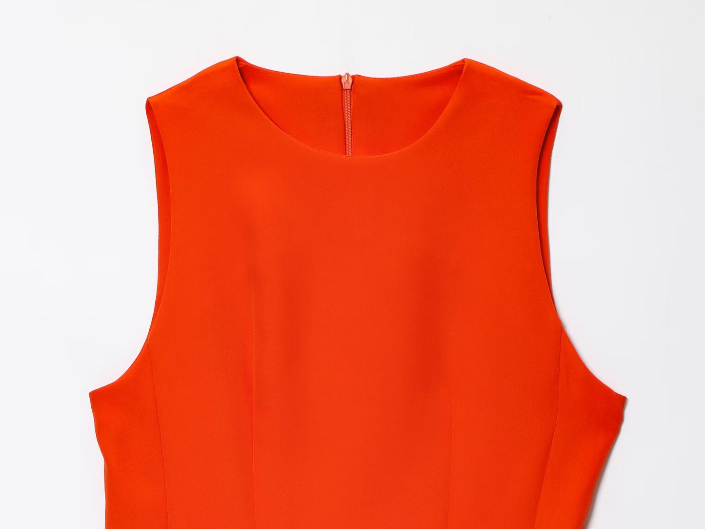 Women's O Neck fluffy sleeveless mini dress