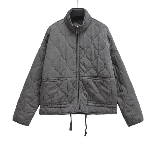 Women's loose standing collar warm cotton Coat
