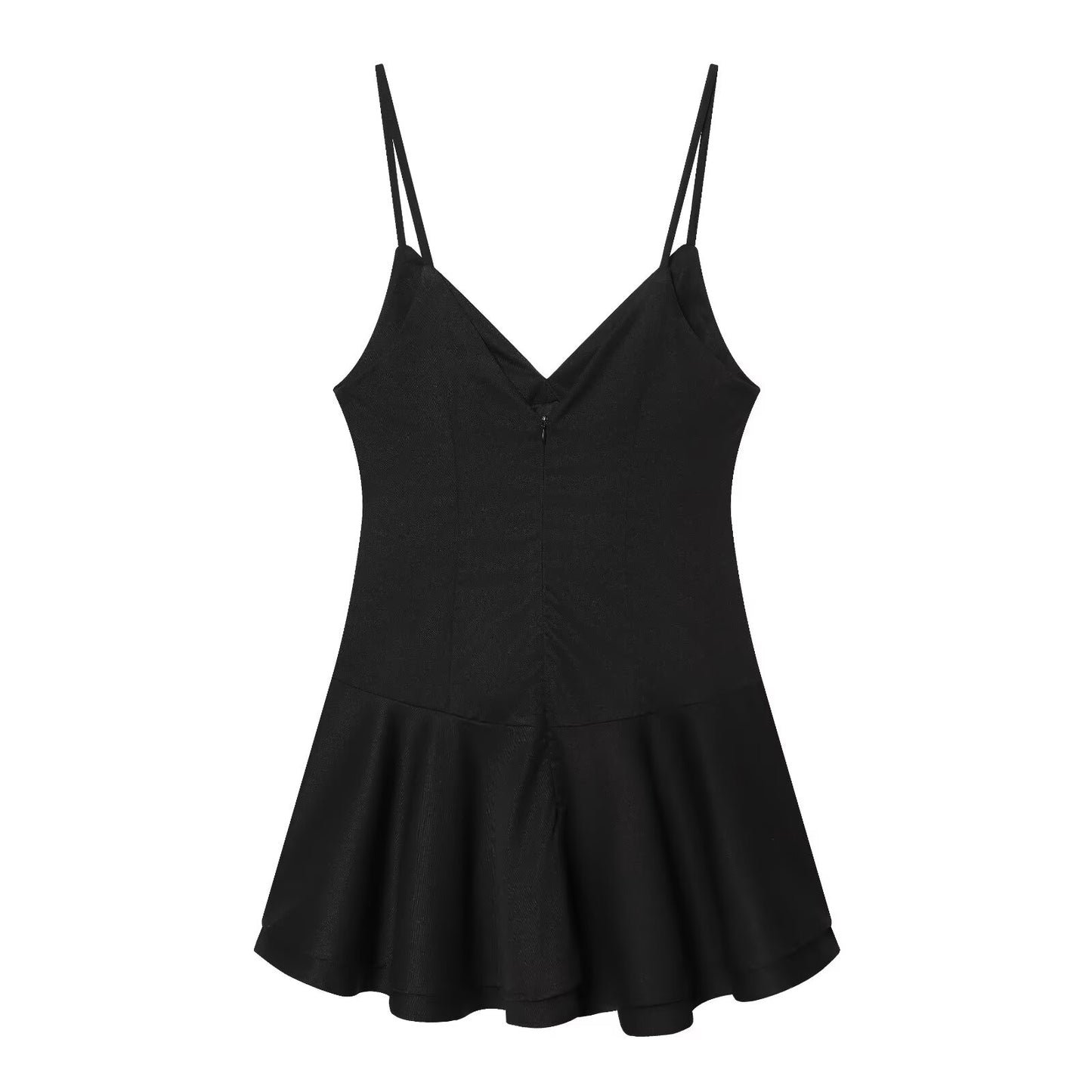 Women's short jumpsuit style polka dot dress
