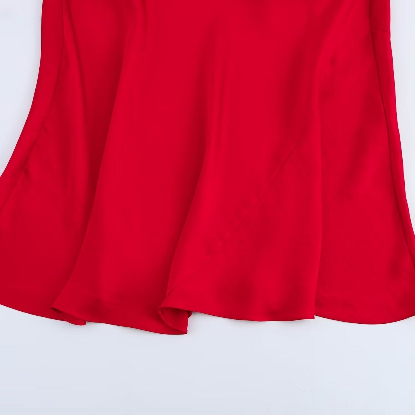 Women's new Fashion pleated decoration sexy slim fit satin texture backless Midi dress retro sleeveless lace up women's dress Mujer