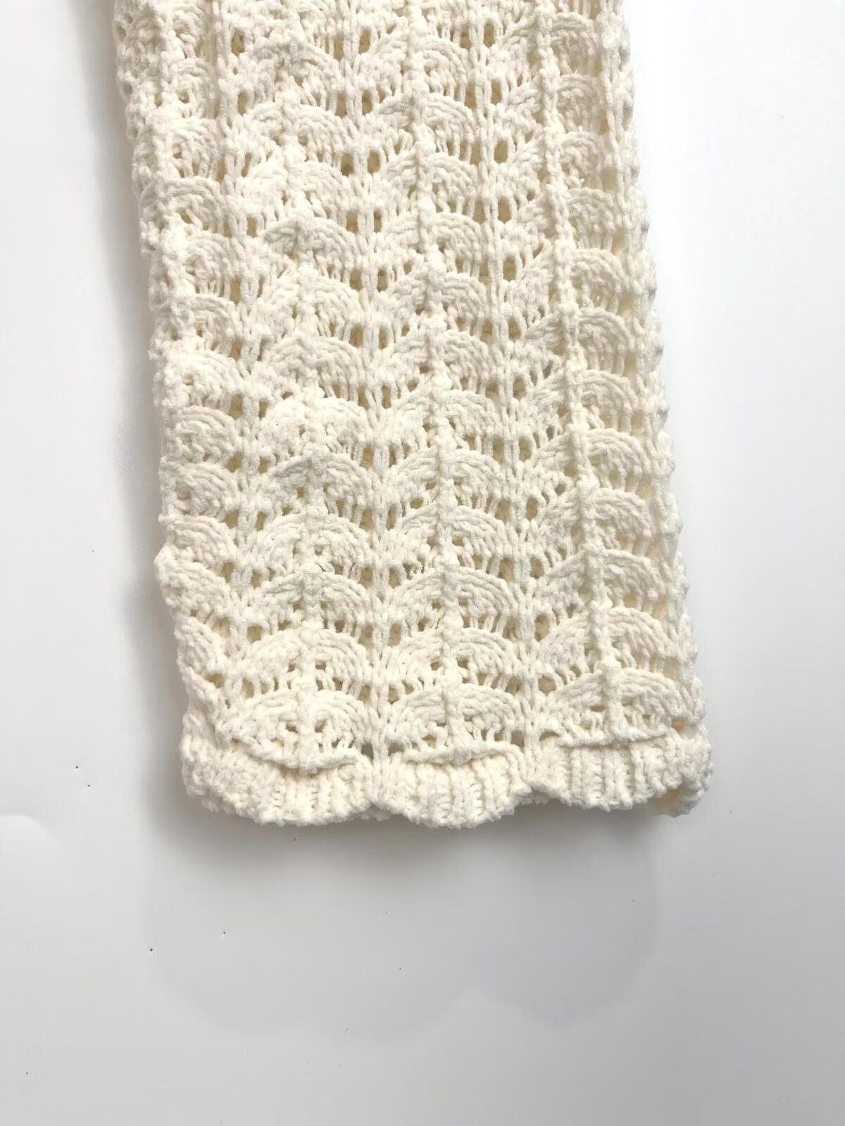 Women's new fashion O Neck long sleeved patchwork hem knitted cardigan