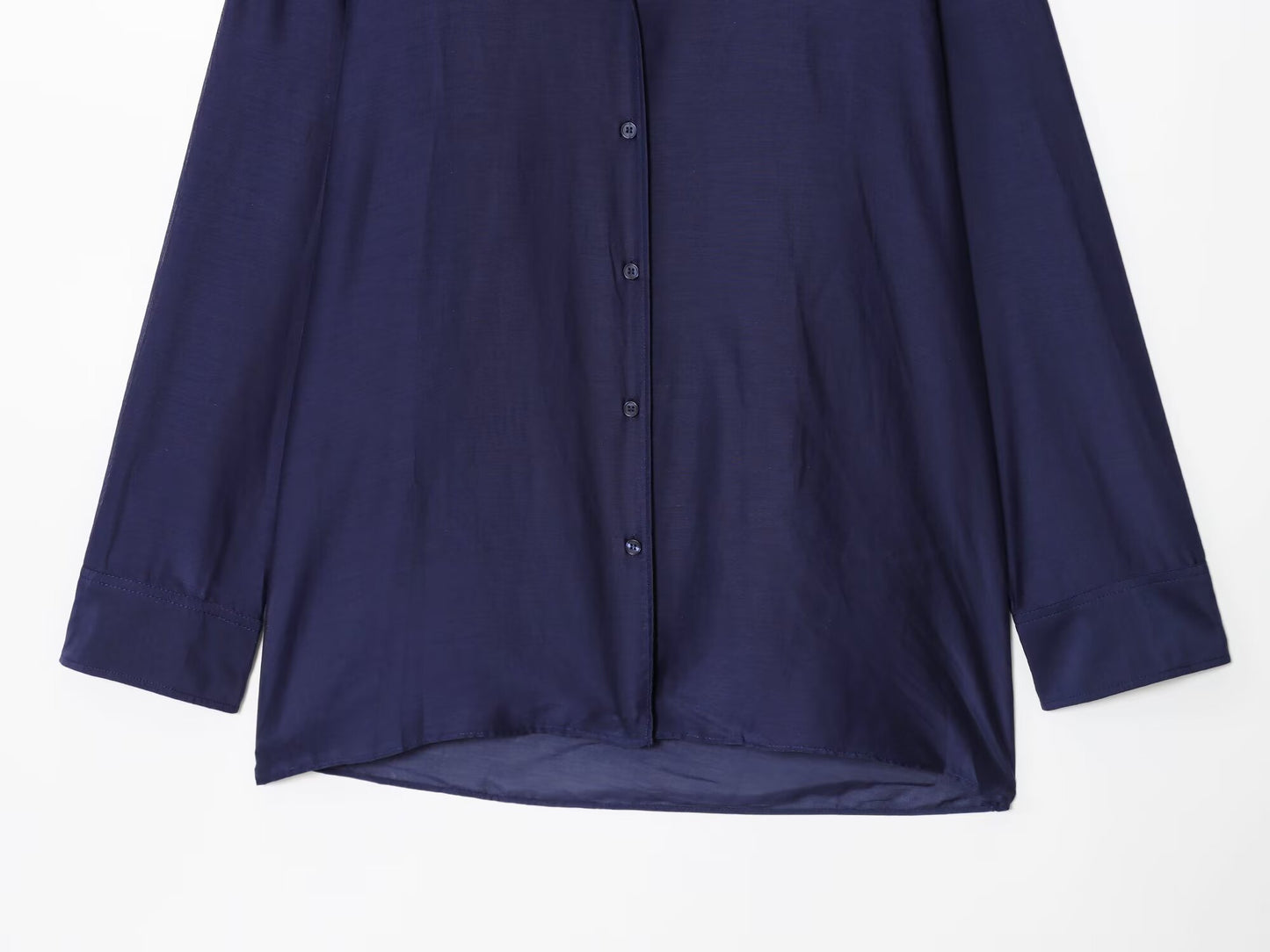 Women's new fashion loose single breasted silk shirt