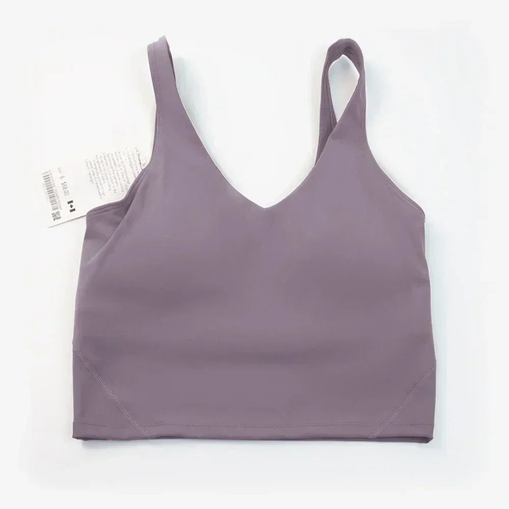 L Yoga Ladies' Sports Vest U-shaped Bra Beauty Back Bra Fitness Jogging With Lining With Chest Cup.