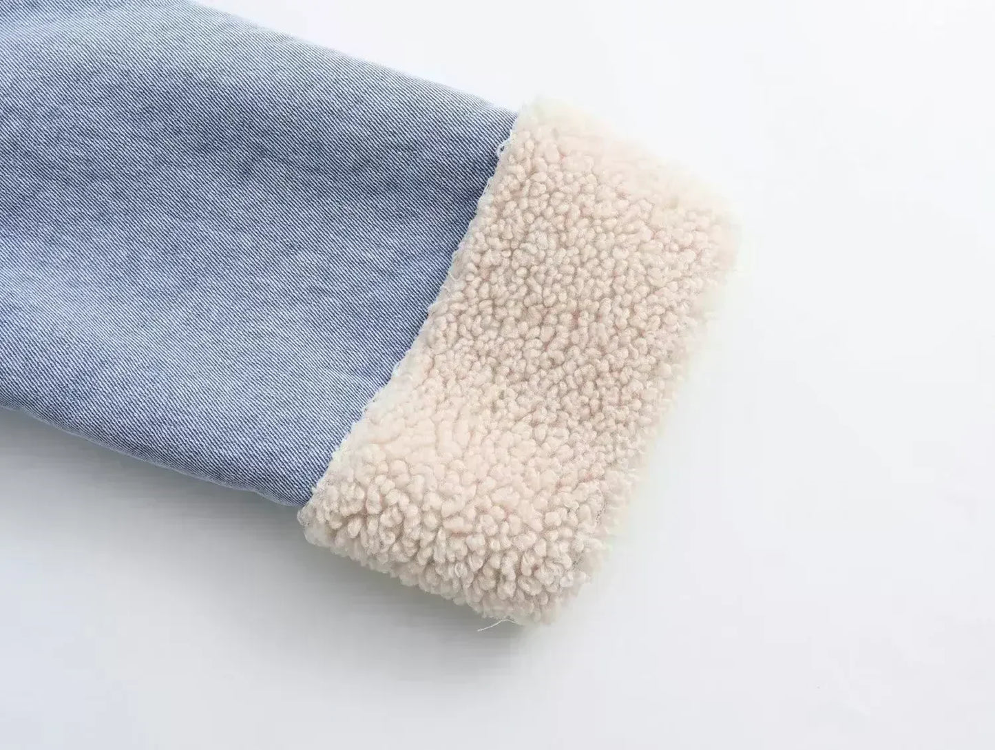 Women New Fashion Washing effect Double sided Denim Jacket Coat Vintage Long Sleeve zipper Female Outerwear