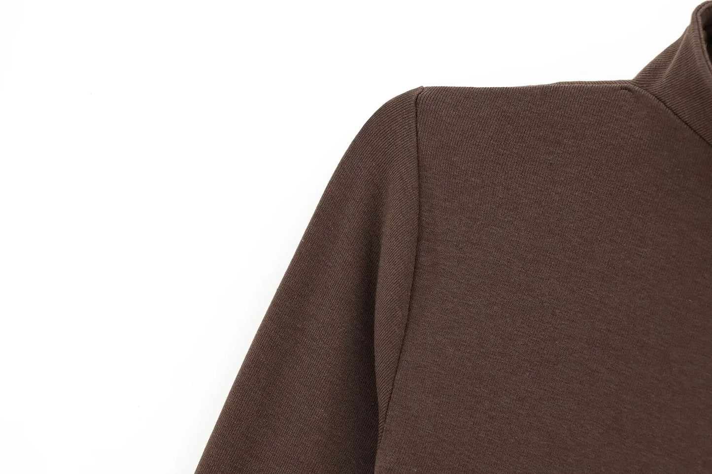 Women's new fashion elastic slim versatile cotton T-shirt top retro half high neck long sleeved women's pullover shirt chic top