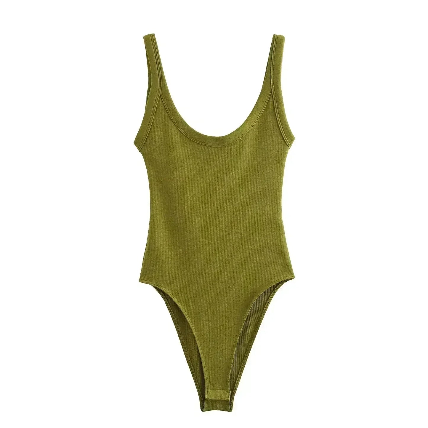 2024 Women's New Fashion Multi color Slim Wide Shoulder Strap Ribbed jumpsuit Retro backless Button up Women's Short jumpsuit