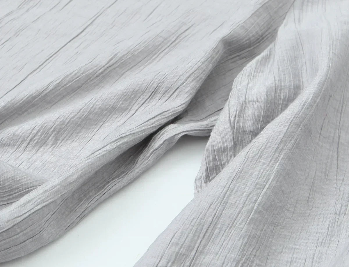 Women's new Chic Fashion loose side pocket pants casual versatile textured pants retro high waisted lace up women's pants