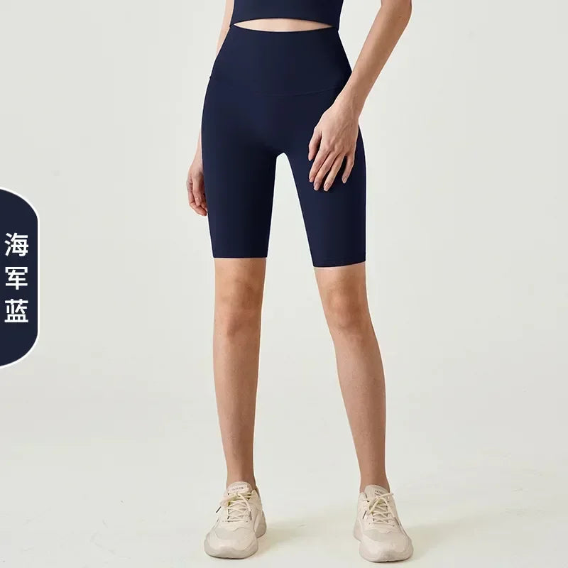Spring and Summer New T-line-free Solid Color Yoga Shorts Five-point Yoga Pants Tight Elastic Exercise Fitness