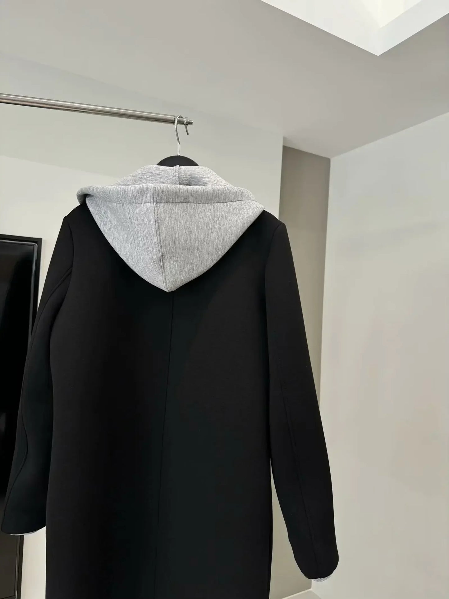 Women's winter new Fashion detachable hooded design loose single breasted patchwork coat retro long sleeved Female coat chic top