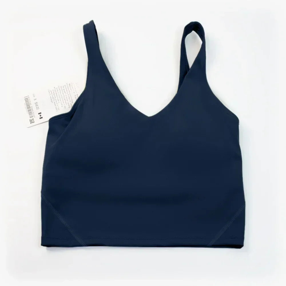 L Yoga Ladies' Sports Vest U-shaped Bra Beauty Back Bra Fitness Jogging With Lining With Chest Cup.