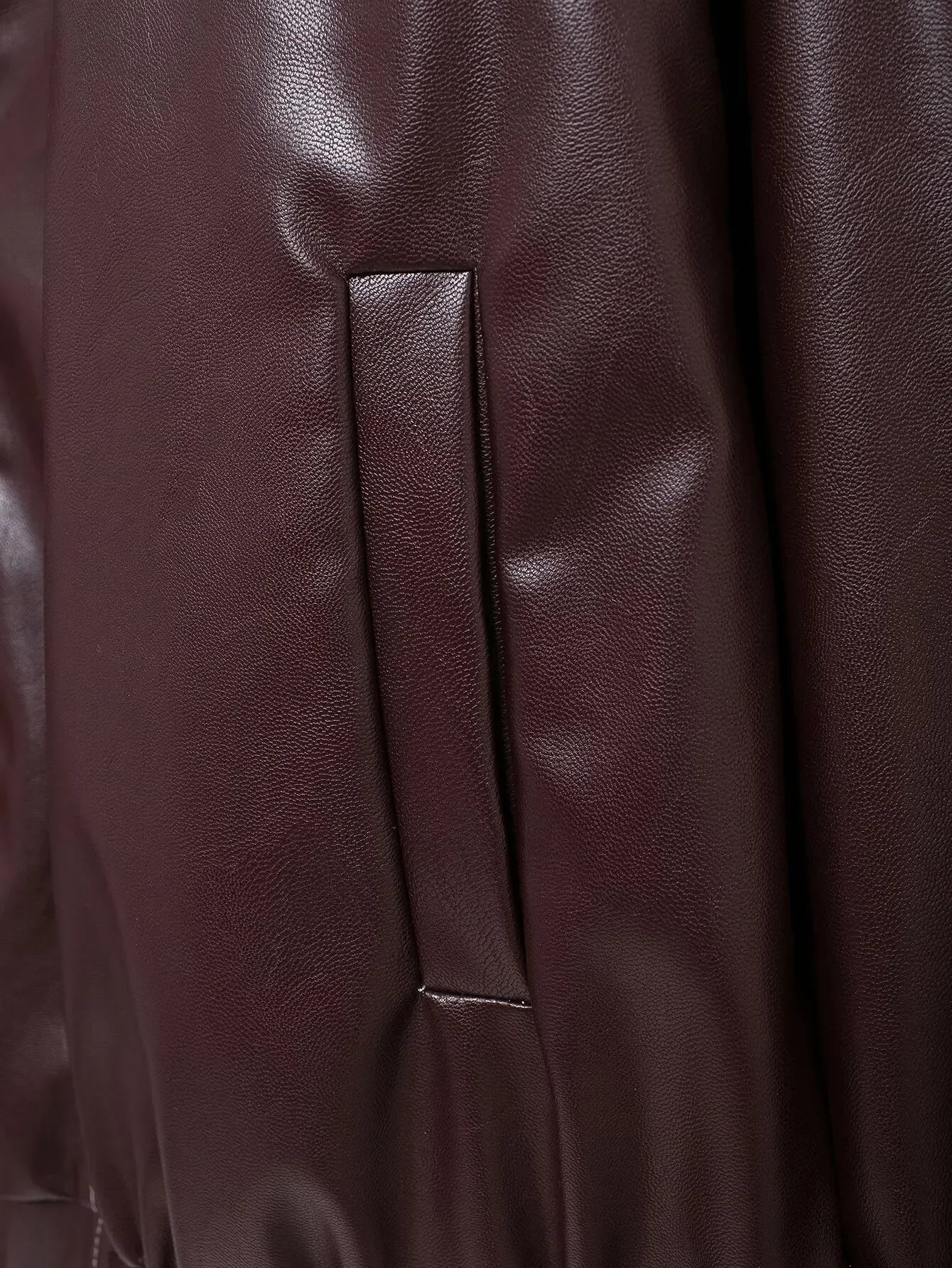 Women's new Fashion loose side pocket casual imitation leather jacket coat retro lapel long sleeved women's coat chic top