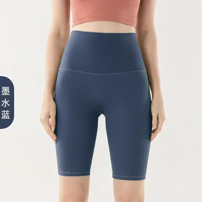 Spring and Summer New T-line-free Solid Color Yoga Shorts Five-point Yoga Pants Tight Elastic Exercise Fitness