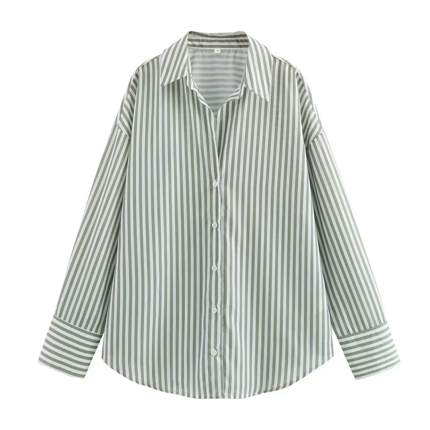 Women's 2024 New Fashion Loose Basic Style Casual Poplin Shirt Retro Long Sleeve Button up Women's Shirt Unique Top