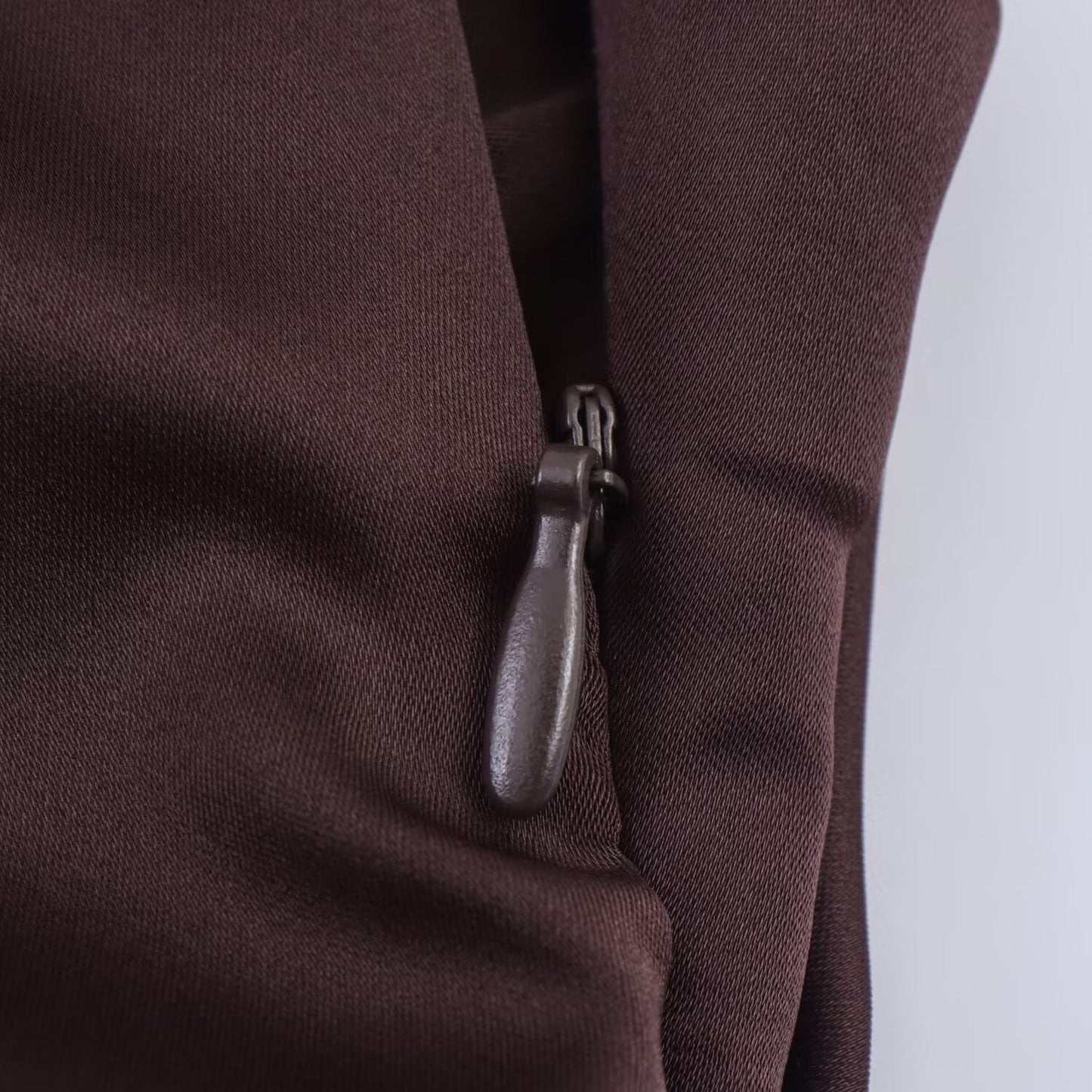 Women's chic Fashion backless satin textured pleated Midi dress