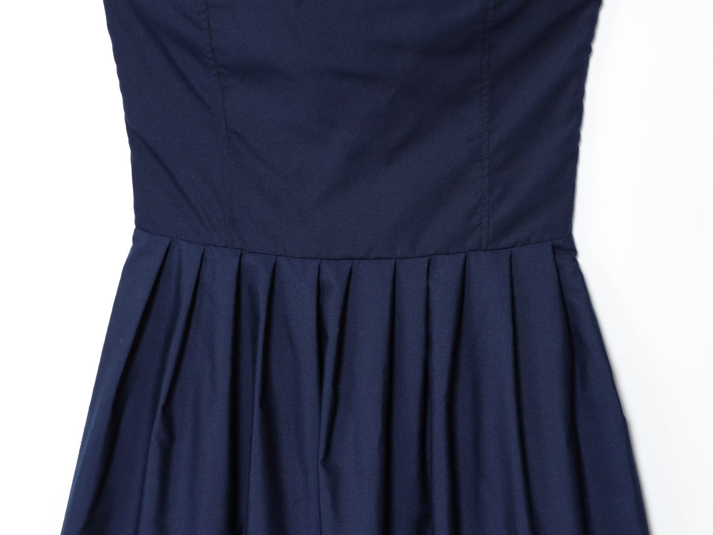 Women's new fashion poplin strapless MIDI dress