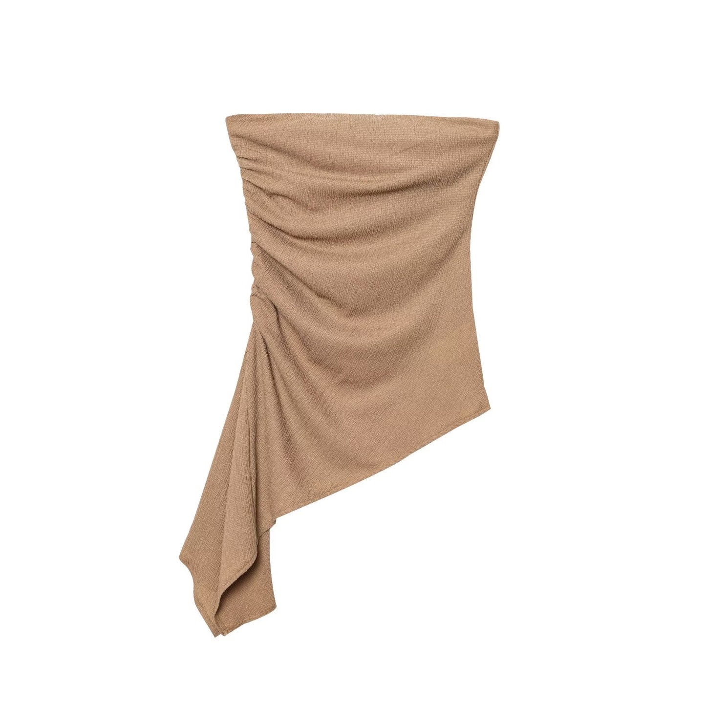 Women's New Fashion Texture Off Shoulder Straight Collar Chest hugging style Top