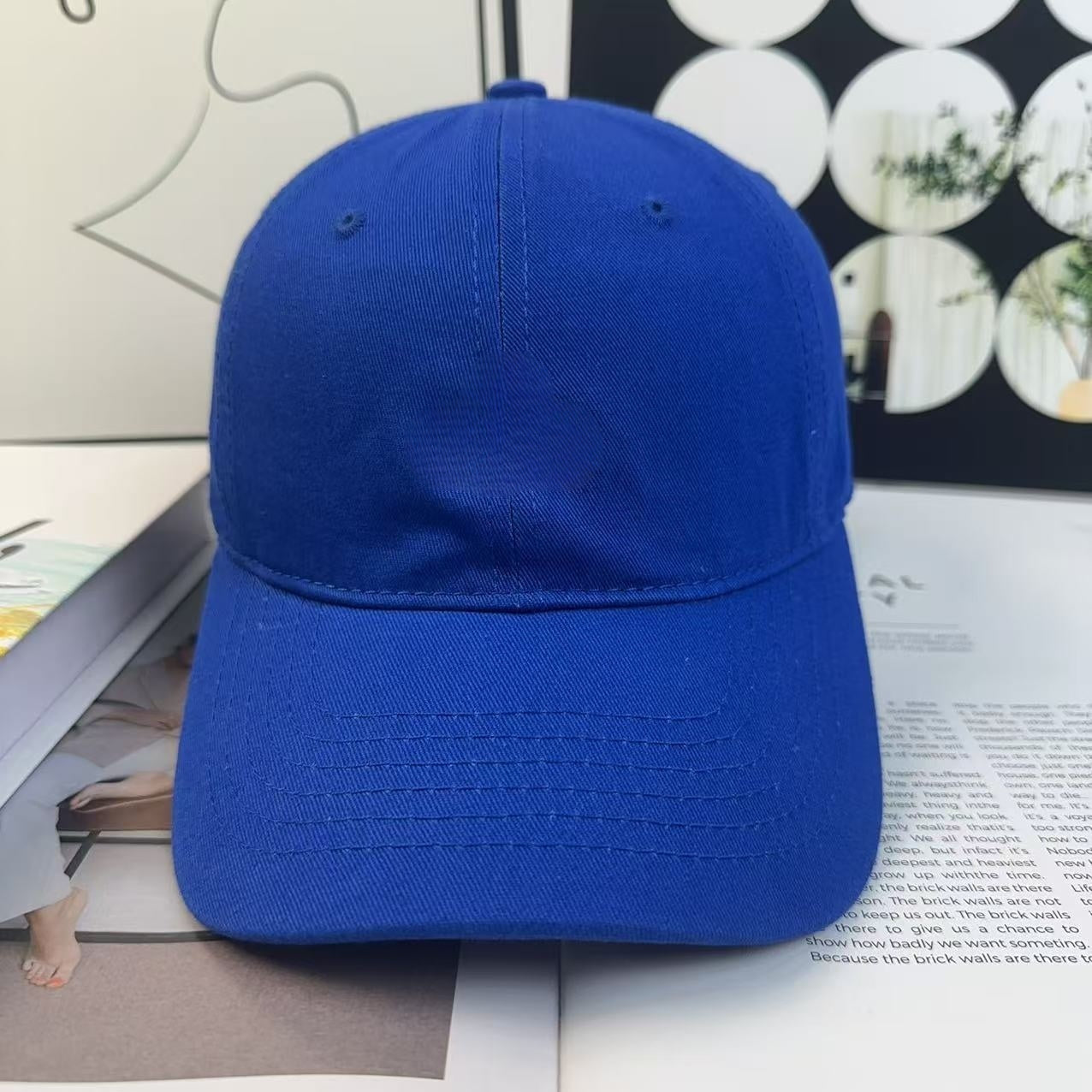 Men's and Women's Casual Joker Three-dimensional Letters Baseball Cap Big Head Wai Outdoor Cap.