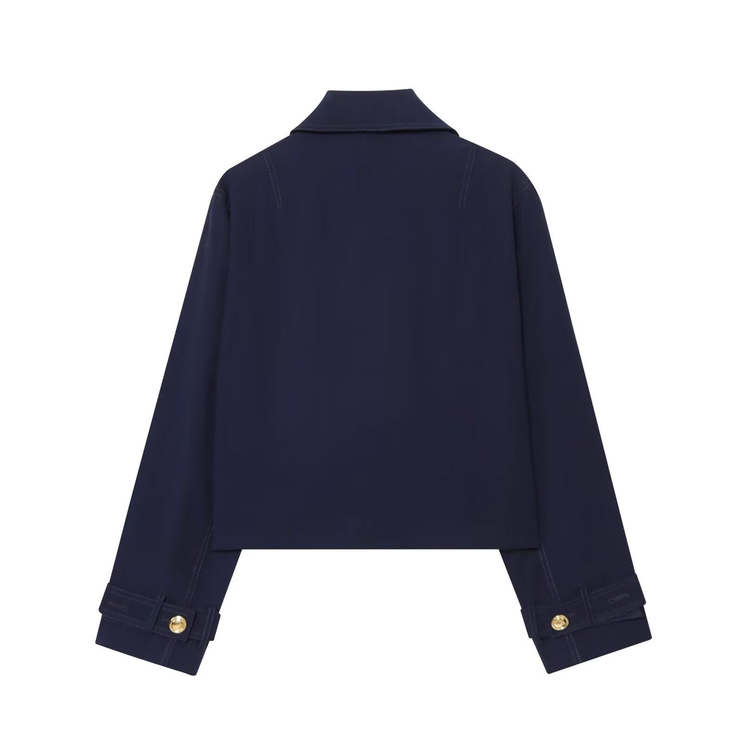 Women's 2025 new fashion short double breasted lapel Coat