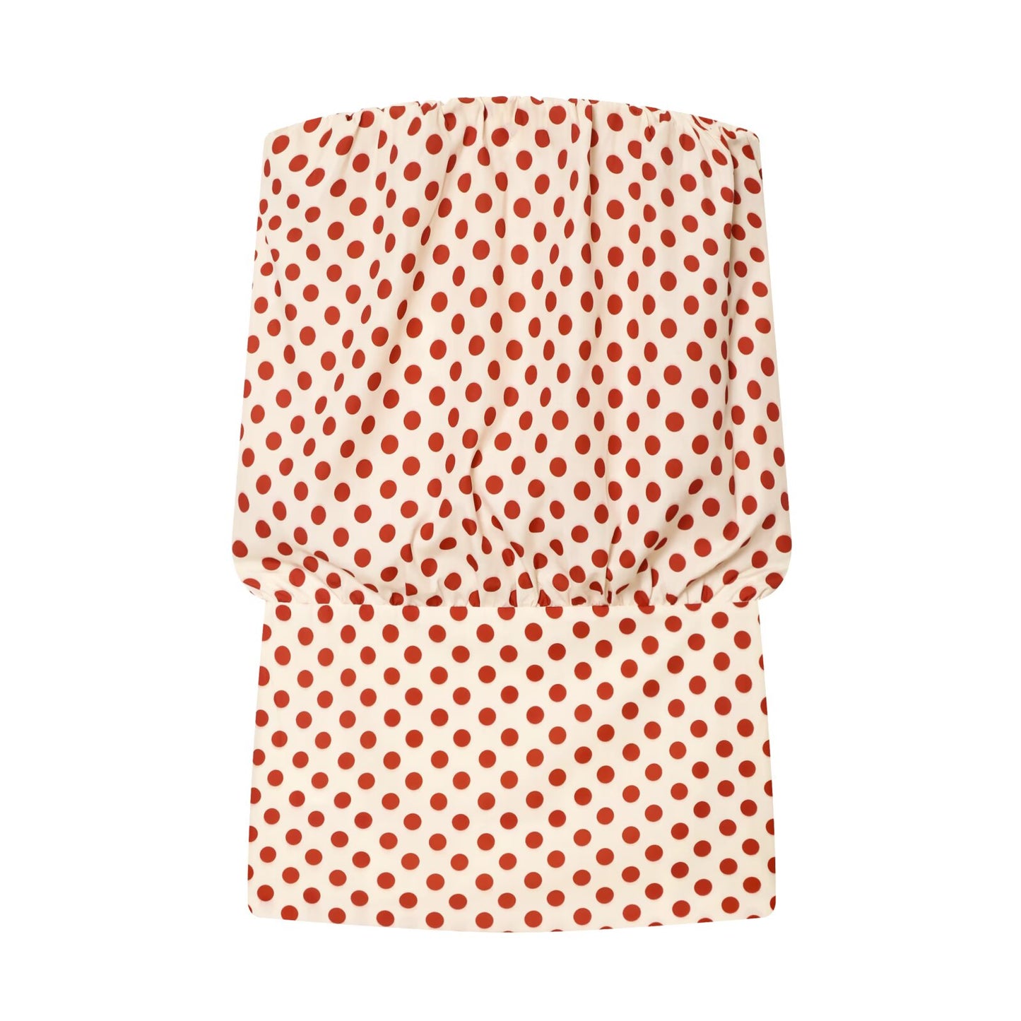 Women's polka dot strapless dress