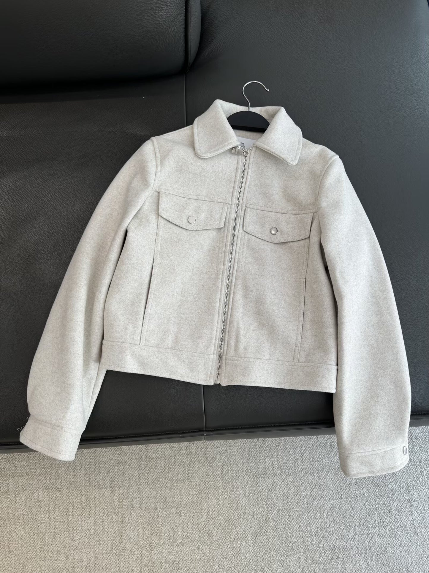 Women's 2025 new fashion soft texture zipper jacket Coat