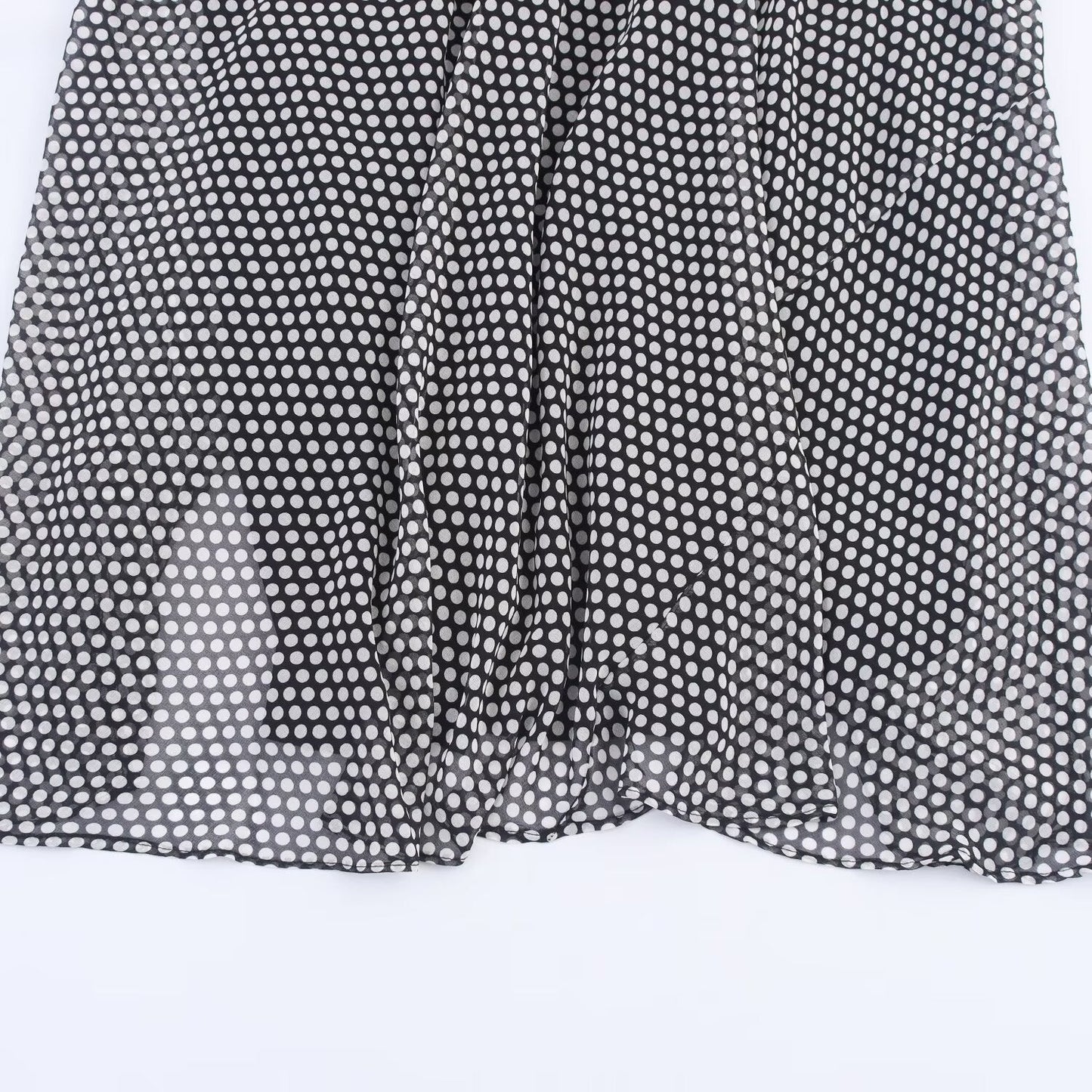 Women's new fashion sleeveless polka dot printed MIDI dress