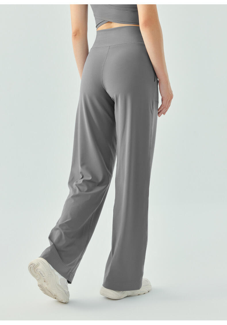 2025 new nude sweatpants women's loose wide-leg yoga pants