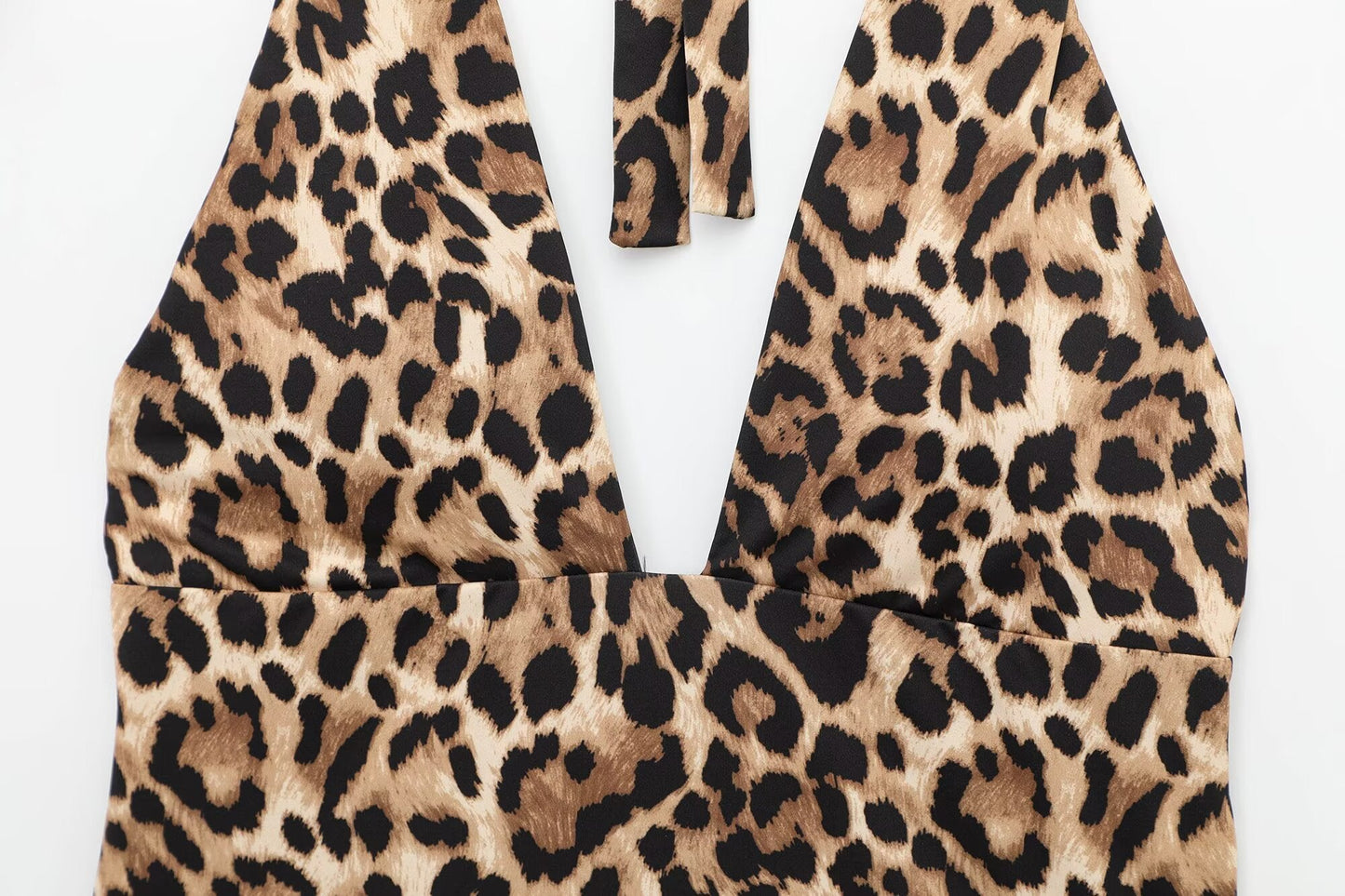 Women's 2025 new fashion striped print Hanging neck swimsuit retro sleeveless backless women's swimsuit