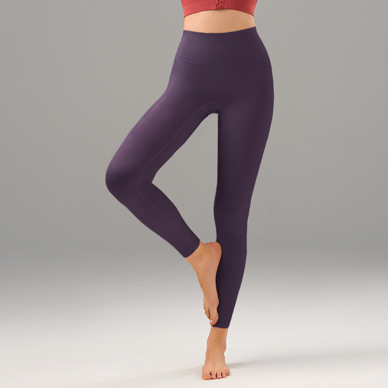 Women's New High-waisted Yoga Pants with No Embarrassing Lines, Naked Peaches and Tight-fitting Fitness Pants.