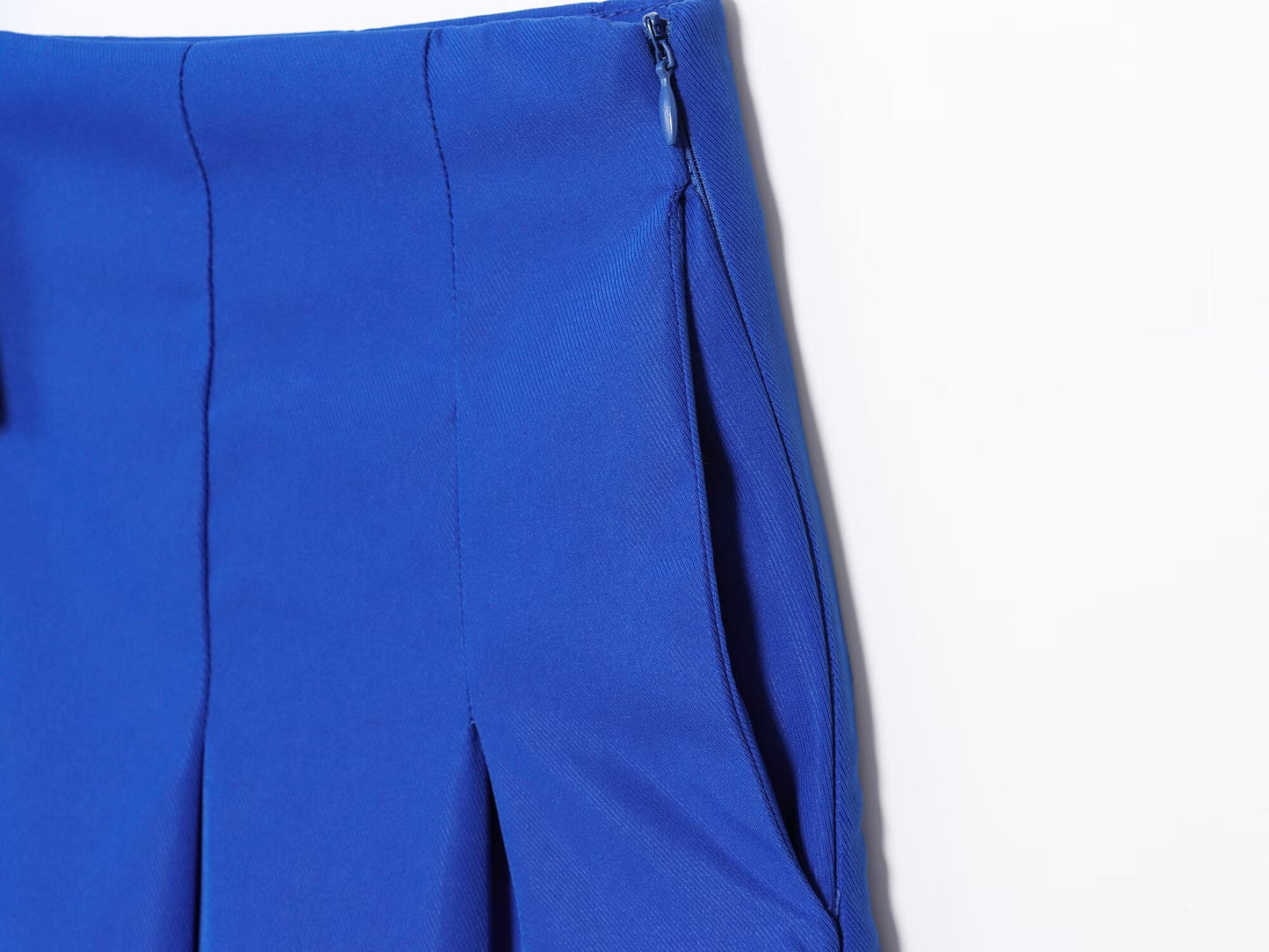 Women's chic Fashion side pocket loose pleated MIDI skirt