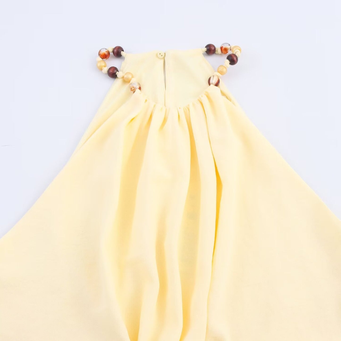 Women's New Fashion Knot Decoration Opening Design Midi Dress