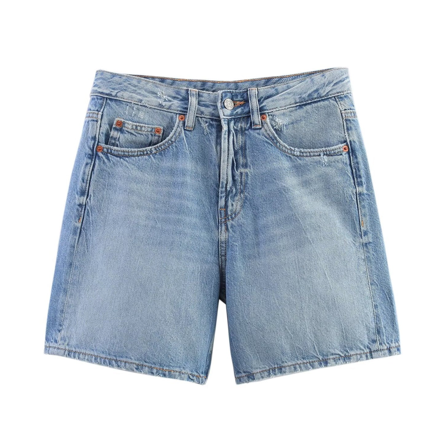 2025 Women's Fashion Casual Side Pocket Mid Waist Cowboy Shorts