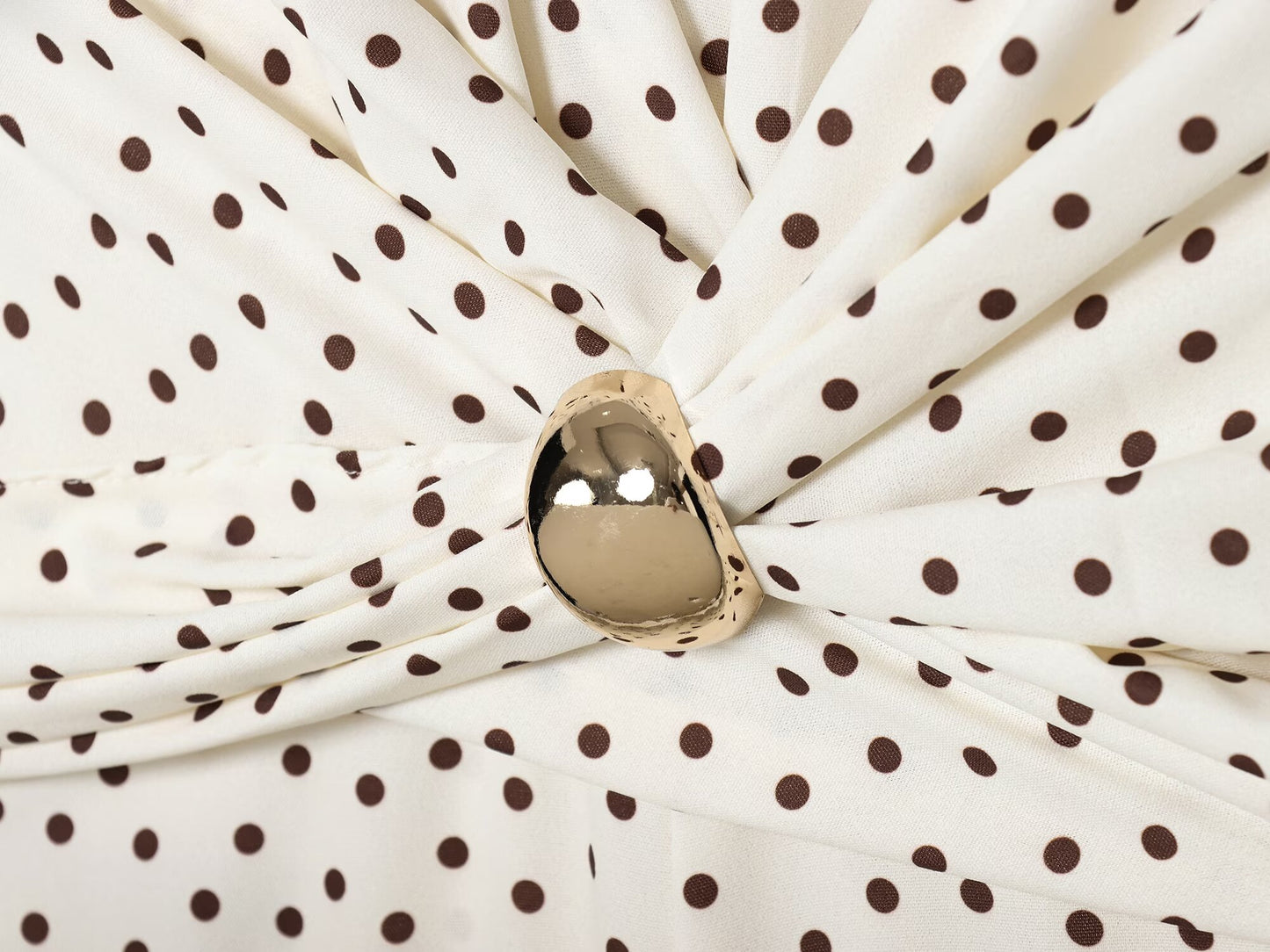 Women's 2025 Fashion Wave Point Hanging Neck Collar jumpsuit