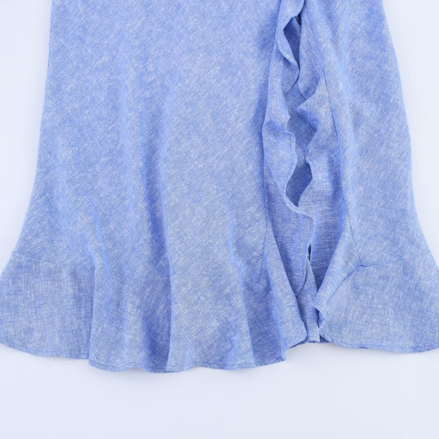 Women's summer new layered decoration slim suspender MIDI dress