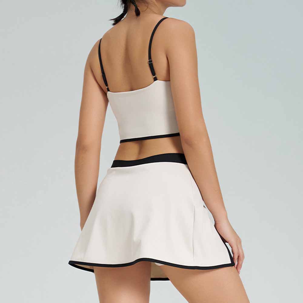 Women's New Color Matching Quick-drying Sports Vest Women's Fitness Shock-proof Fixed Cup Summer High-elastic Yoga Suit Jacket