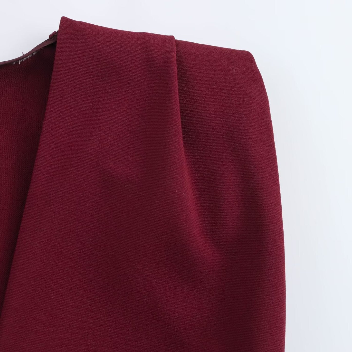 Women's new chic Fashion pleated decoration sexy slim fit V Neck Midi dress retro sleeveless back zipper women's dress Mujer