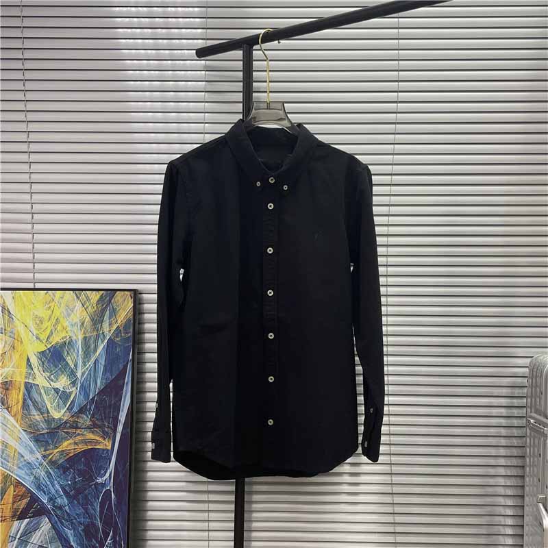 Embroidered Oxford Cloth Shirt Men's and Women's Business Casual Cotton Shirt