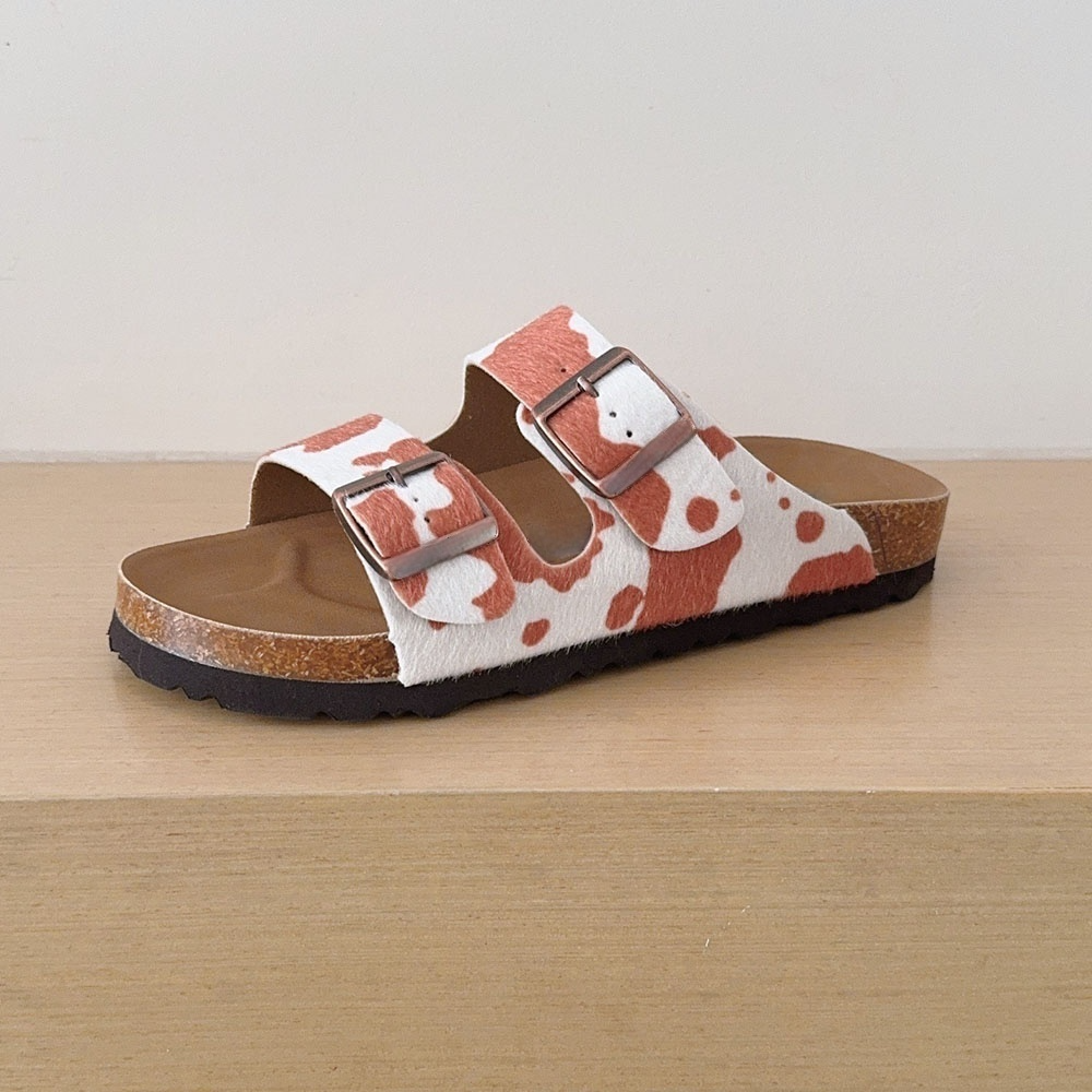 Women's 2026 new fashion horse hair cow slippers