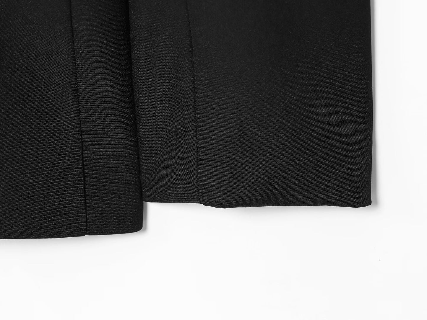 Women's 2025 new fashion black slim buckle suit jacket