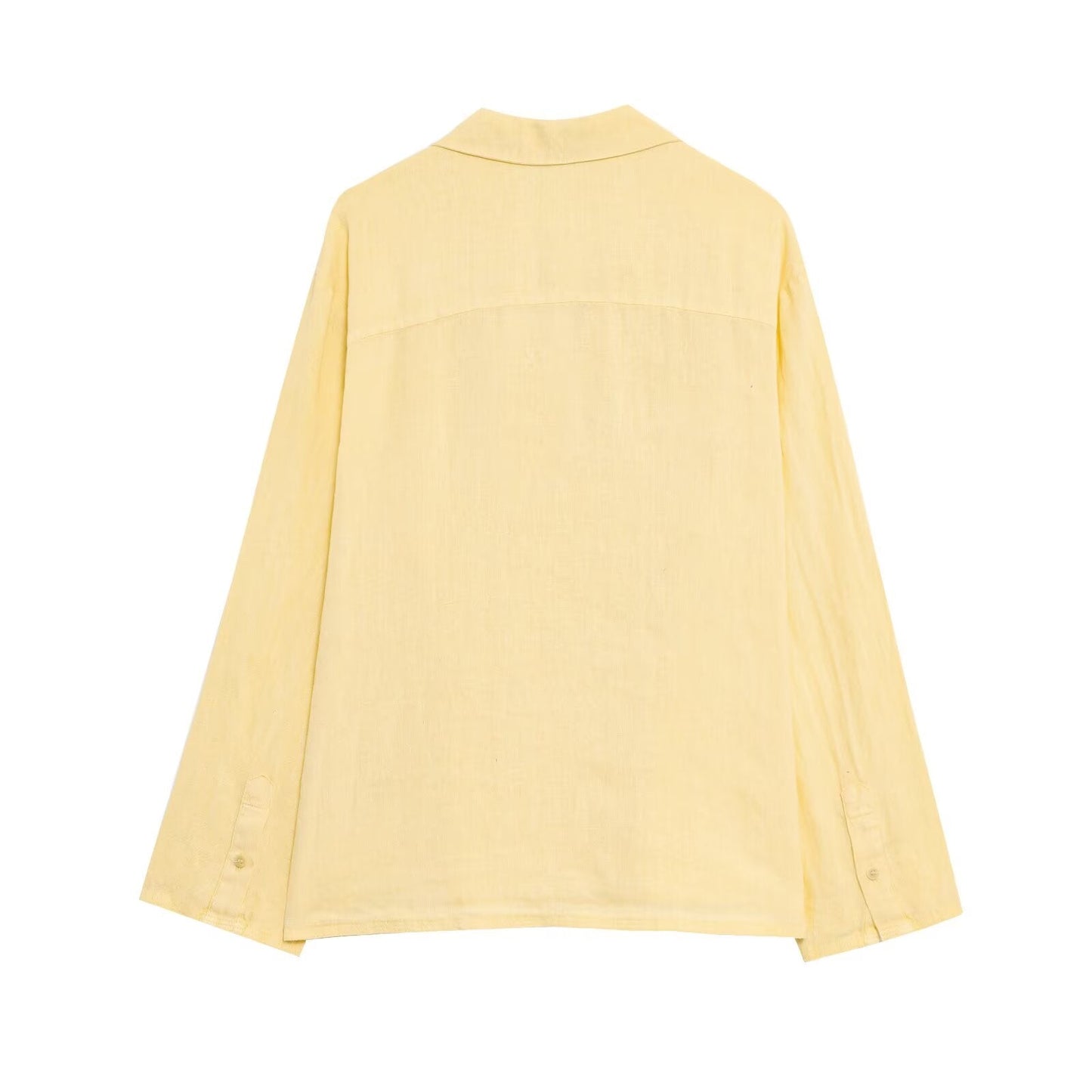 Women's new fashion casual Button-up shirt long sleeved linen blend shirt+Shorts Women's suit