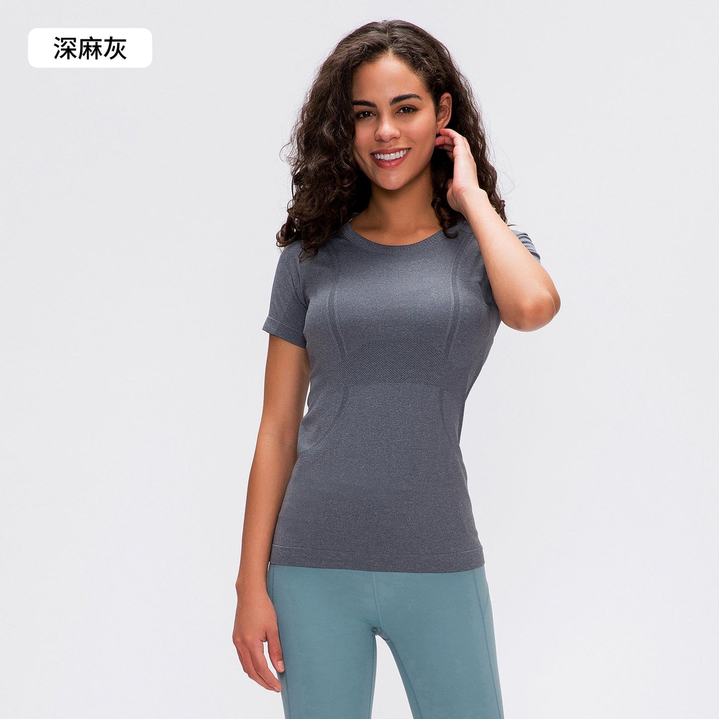 Ladies New T-shirt Running Fitness Shirt Slim Breathable Yoga Short Sleeve