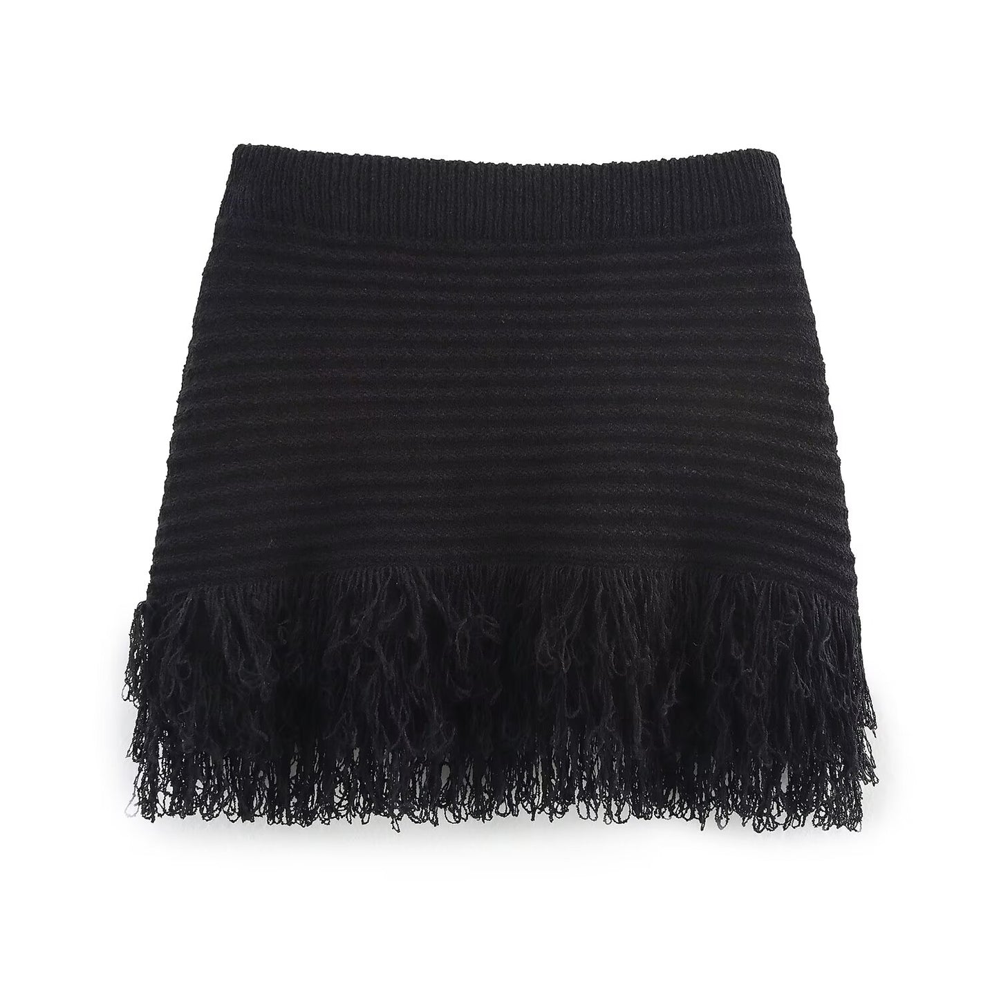 Women's new fashion tassel decoration slim plaid lapel long sleeved coat+Skirts Women's suit