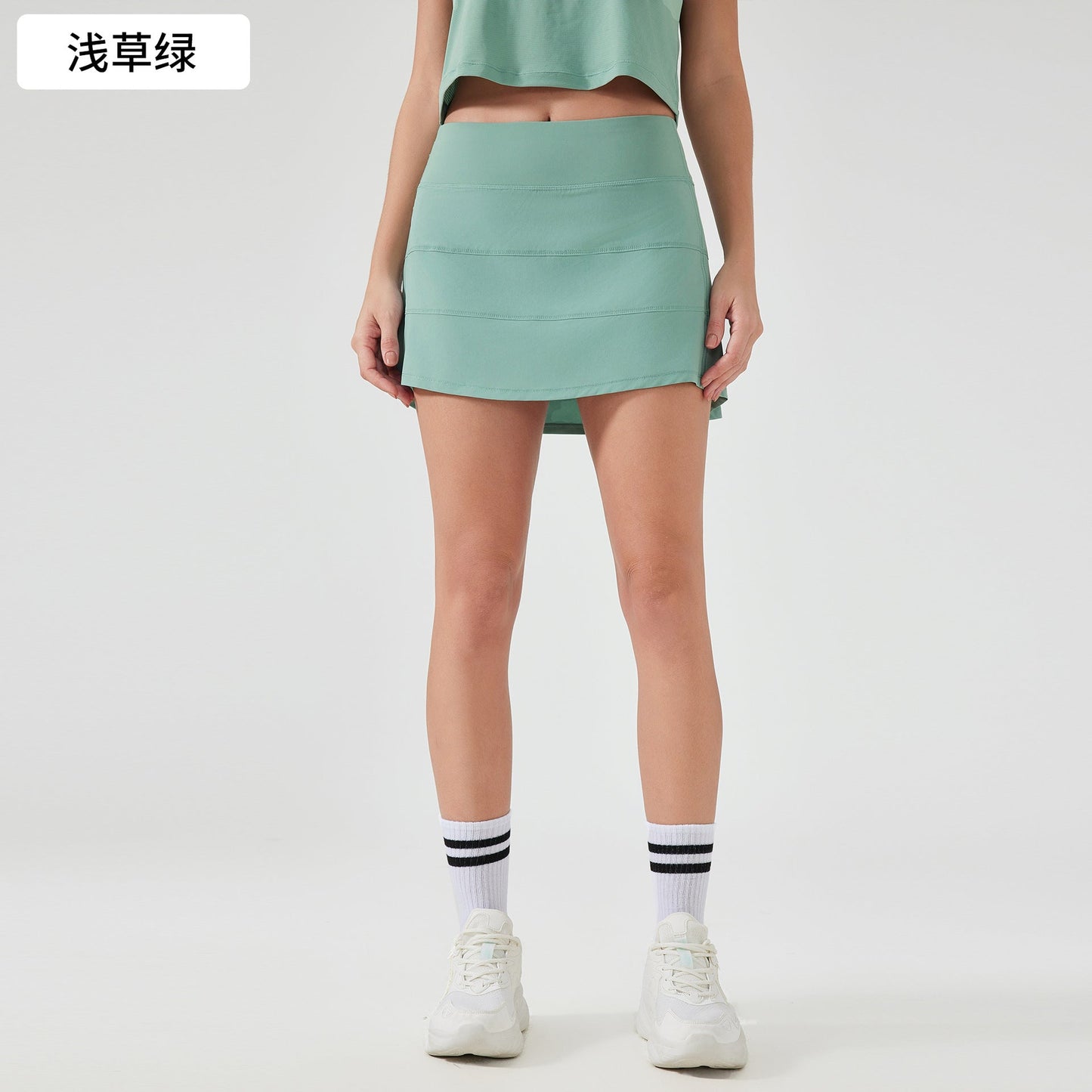 Women's New Joker Waist Pocket Quick-drying Breathable Tennis Skirt Fake Two-piece Anti-exposure Yoga Fitness Skirt