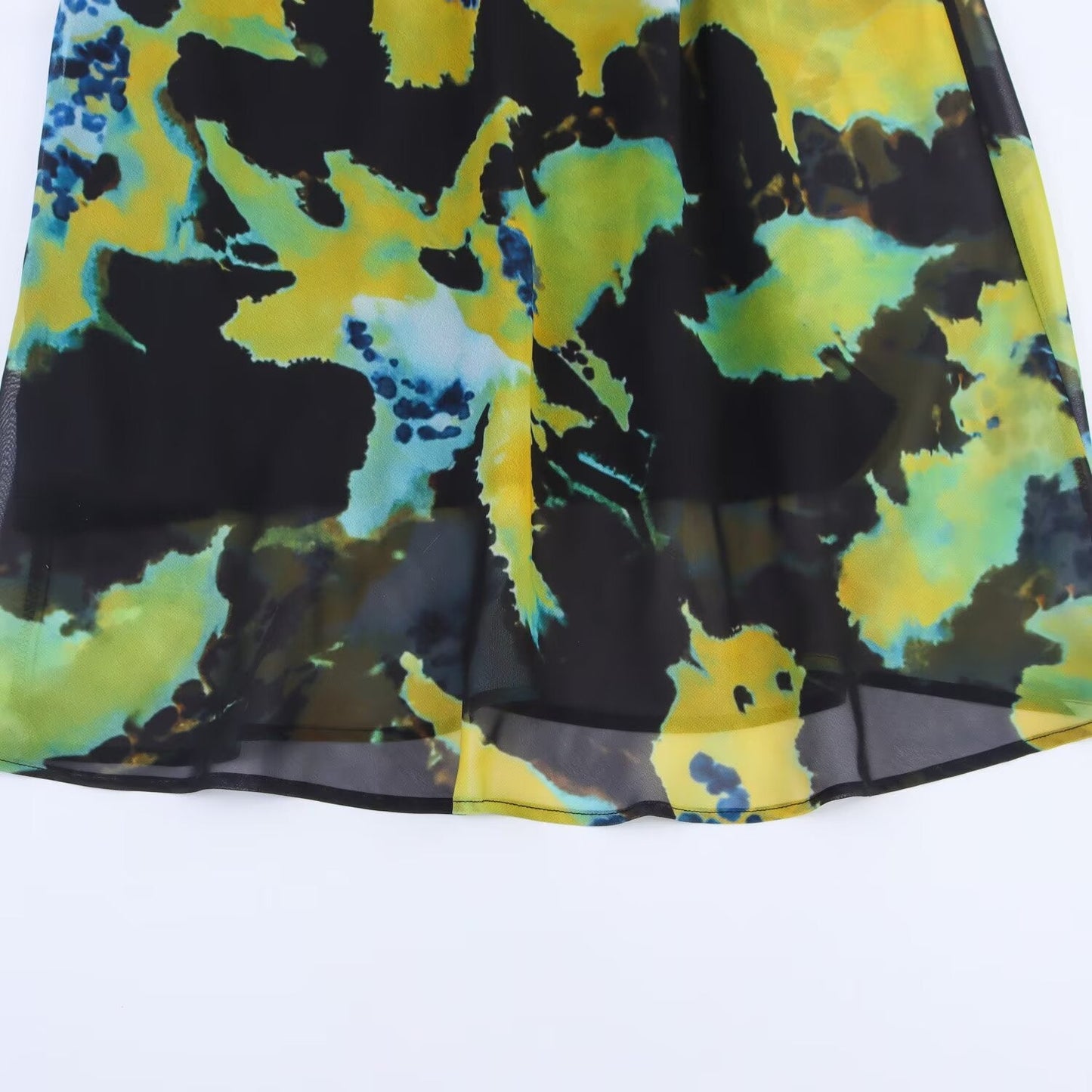 Women's chic Fashion Thin Scarf Decorative Printed Midi Dress